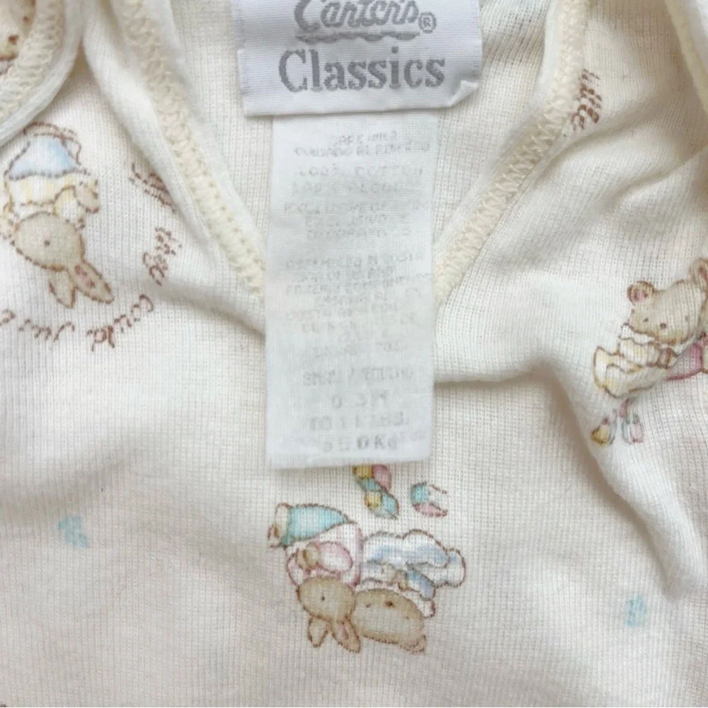 Vintage Carters Classics One Piece Bodysuit 0-3 Months